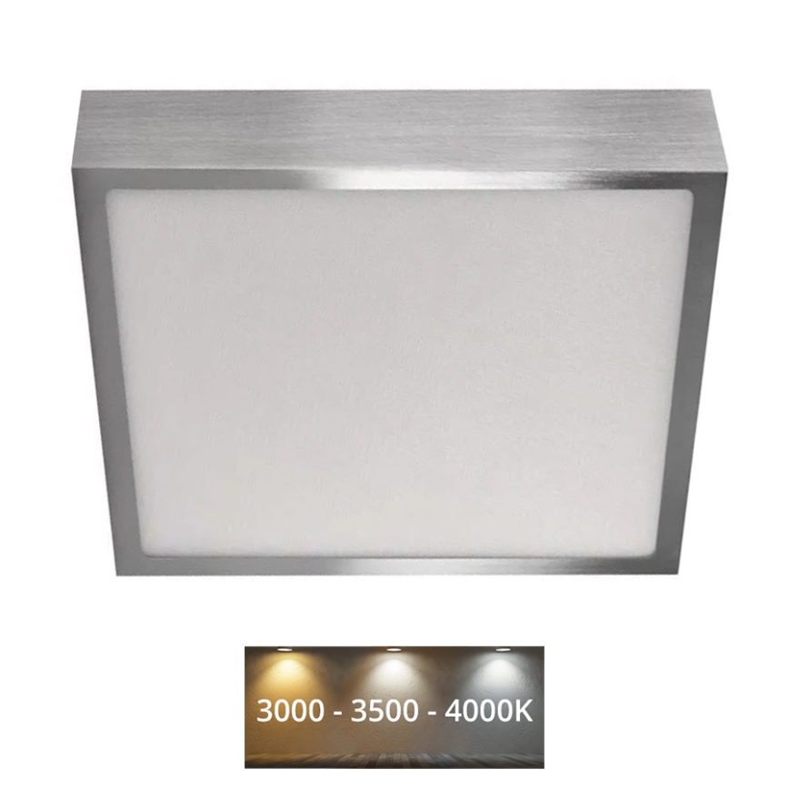 LED taklampa NEXXO LED/21W/230 3000/3500/4000K 22,5x22,5 cm matt krom