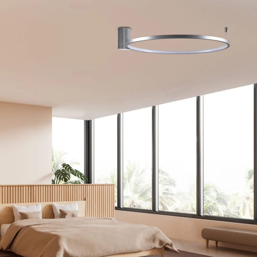 LED taklampa NOEMI LED/20W/230V 4000K diameter 50 cm matt krom