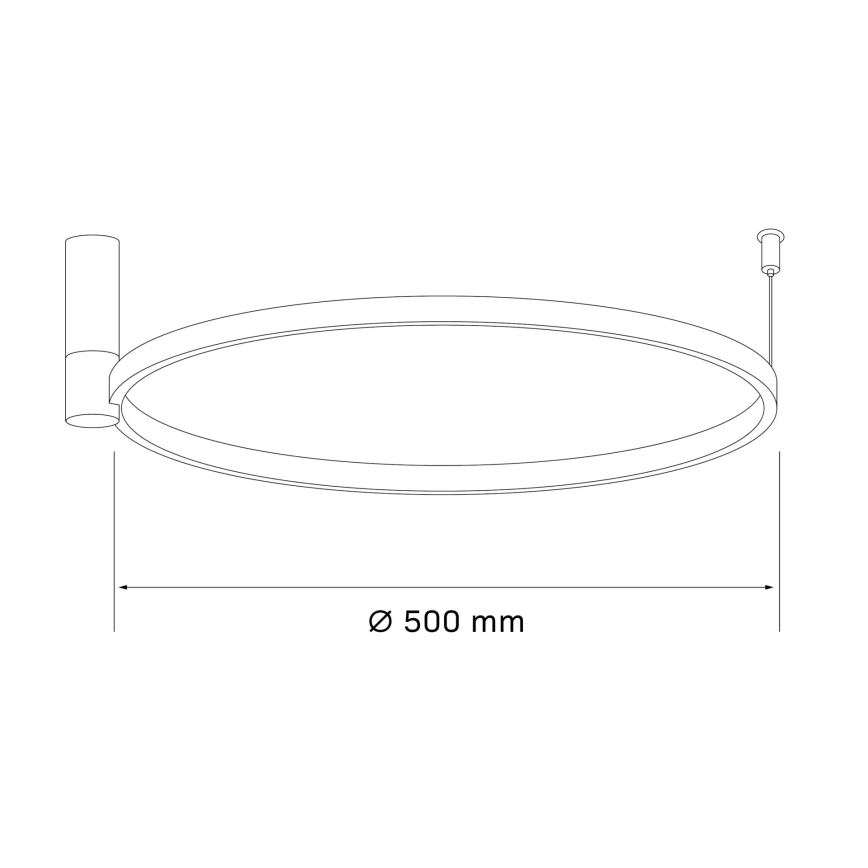 LED taklampa NOEMI LED/20W/230V 4000K diameter 50 cm matt krom