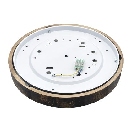 LED-taklampa OAK SLIM LED/36W/230V 4000K Ø 37 cm ek/mörkbrun