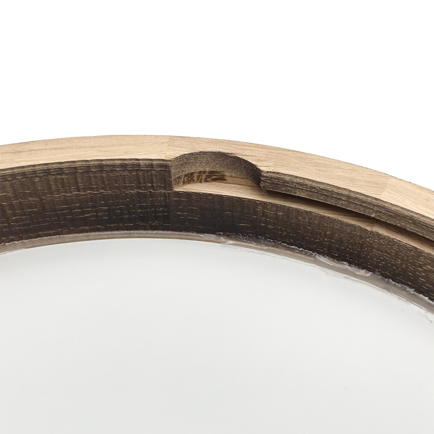LED-taklampa OAK SLIM LED/36W/230V 4000K Ø 37 cm ek/mörkbrun