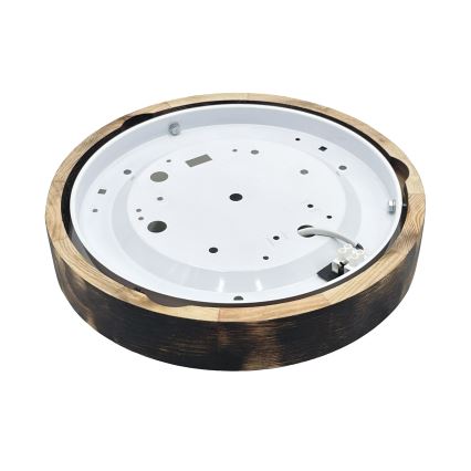 LED taklampa OAK SMOKY SLIM LED/20W/230V 4000K Ø 27 cm ek/mörkbrun