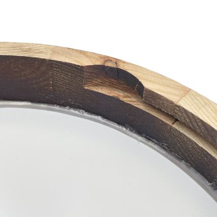 LED taklampa OAK SMOKY SLIM LED/20W/230V 4000K Ø 27 cm ek/mörkbrun