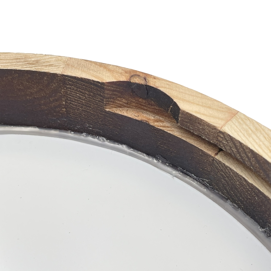 LED taklampa OAK SMOKY SLIM LED/20W/230V 4000K Ø 27 cm ek/mörkbrun