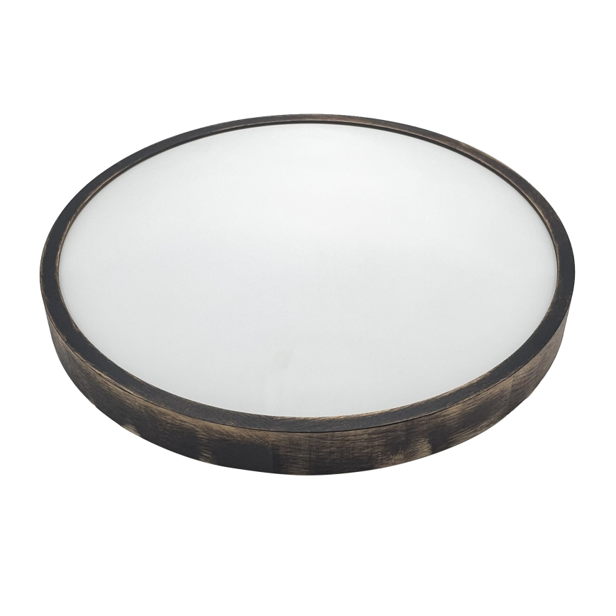 LED-taklampa OAK SMOKY SLIM LED/36W/230V 4000K Ø 47 cm ek/mörkbrun