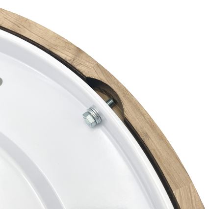LED-taklampa OAK SMOKY SLIM LED/36W/230V 4000K Ø 47 cm ek/mörkbrun