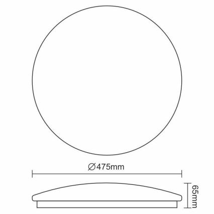 LED taklampa OPAL LED/48W/230V 4000K