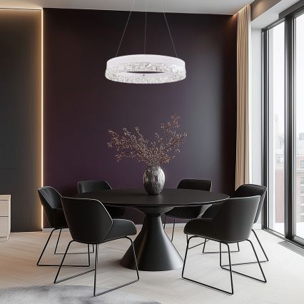 LED Taklampa på kabel FROZI LED/32W/230V diam. 50 cm vit