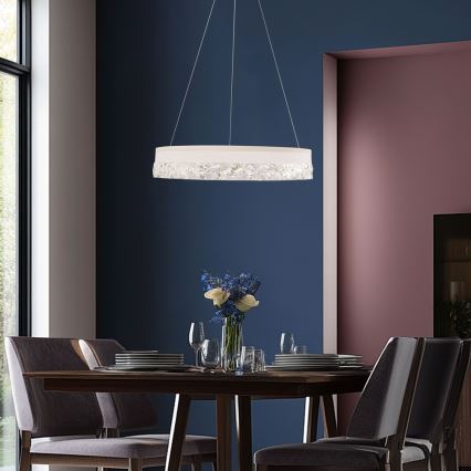 LED Taklampa på kabel FROZI LED/32W/230V diam. 50 cm vit