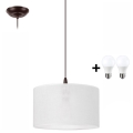 LED Taklampa på kabel NOEL 1xE27/60W/230V vit