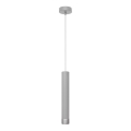 LED Taklampa på kabel TUBA 1xGU10/4,8W/230V grå/matt krom