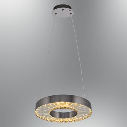 LED Taklampa på lina JESI LED/35W/230V 3000K Ø 40 cm silver