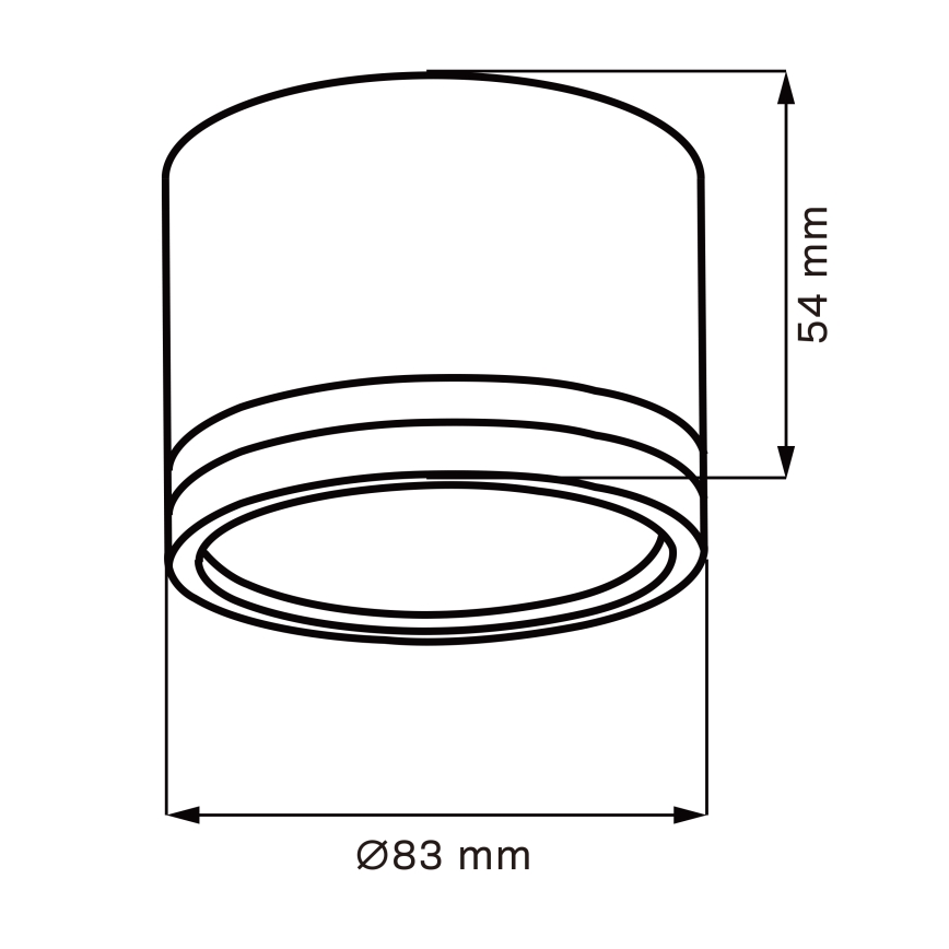 LED taklampa PARIS 1xGX53/6W/230V svart