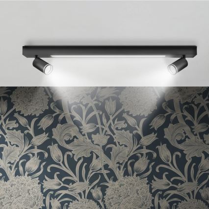 LED taklampa PARIS LED/24W/230V + 2xGU10/10W svart
