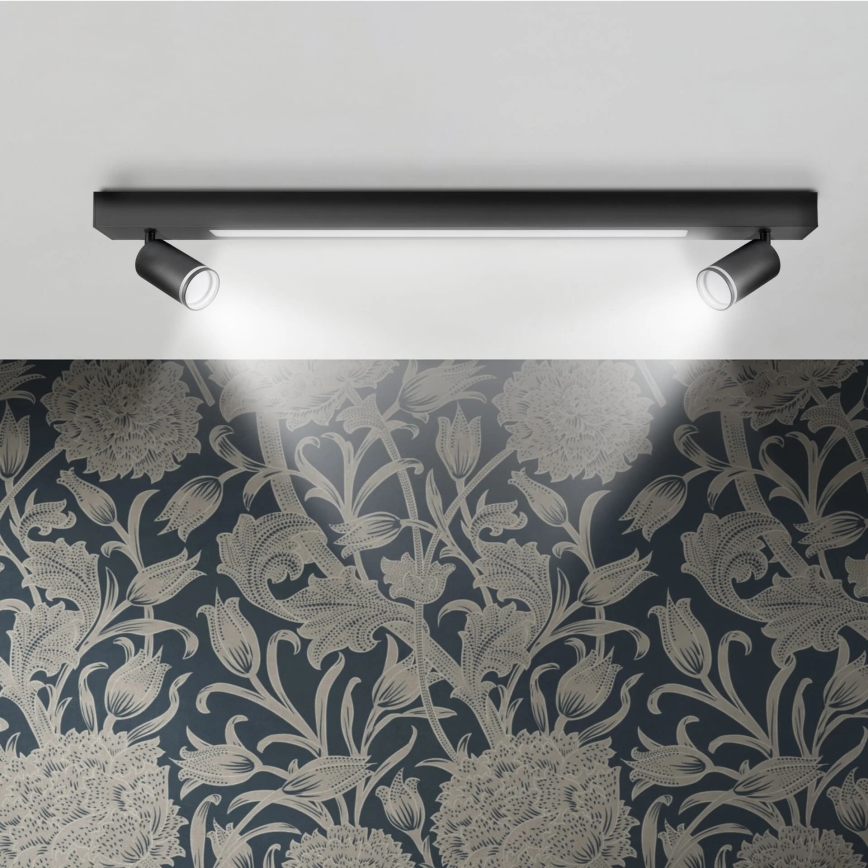LED taklampa PARIS LED/24W/230V + 2xGU10/10W svart