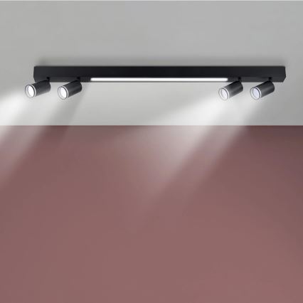 LED taklampa PARIS LED/24W/230V + 4xGU10/10W svart