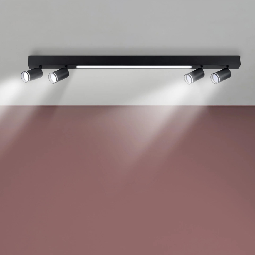 LED taklampa PARIS LED/24W/230V + 4xGU10/10W svart