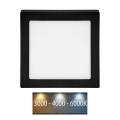 LED taklampa RAFA LED/25W/230V 3000/4000/6000K 30x30 cm svart