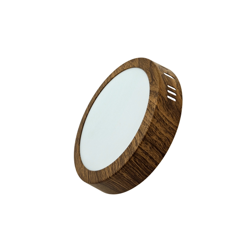 LED taklampa RING LED/12W/230V 4200K diameter 16 cm brun