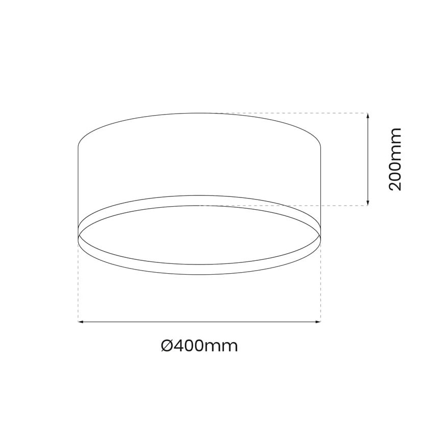 LED taklampa RONDO LED/18W/230V svart