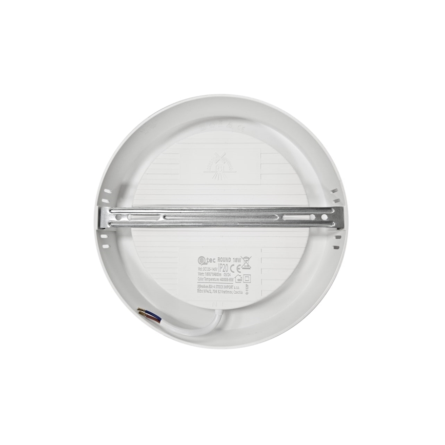 LED taklampa ROUND LED/18W/230V 4000K diameter 21,5 cm vit