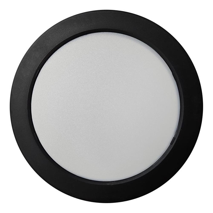 LED taklampa ROUND LED/18W/230V 4000K diameter 21,7 cm svart
