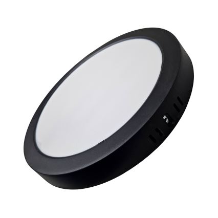 LED taklampa ROUND LED/24W/230V 4000K diameter 28,8 cm svart