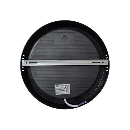 LED taklampa ROUND LED/24W/230V 4000K diameter 28,8 cm svart
