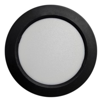 LED taklampa ROUND LED/6W/230V 4000K diameter 12,1 cm svart