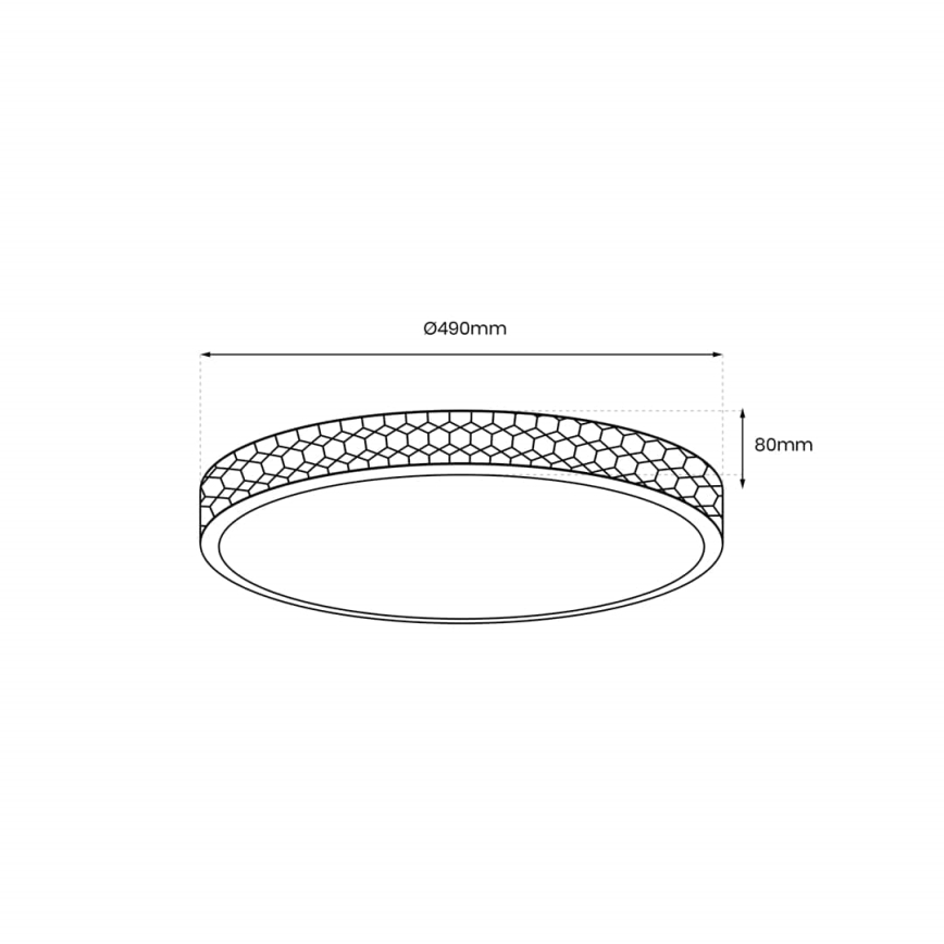 LED taklampa SHINY LED/34W/230V guld