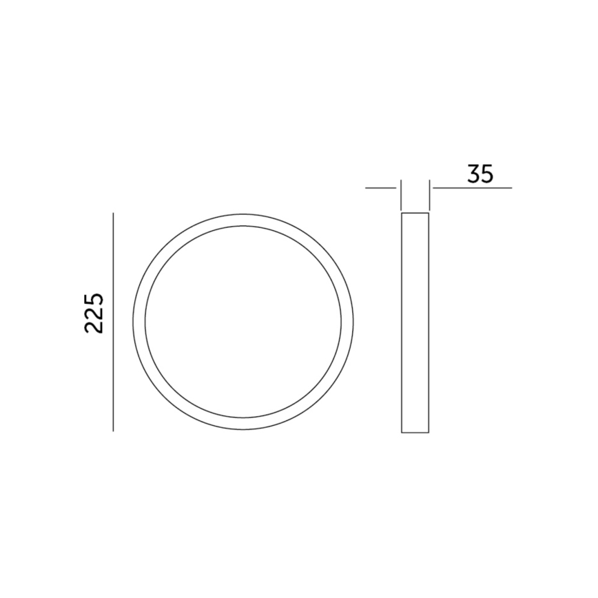LED taklampa SIGARO CIRCLE LED/18W/230V 4000K IP40