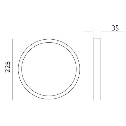 LED taklampa SIGARO CIRCLE LED/24W/230V 4000K IP40