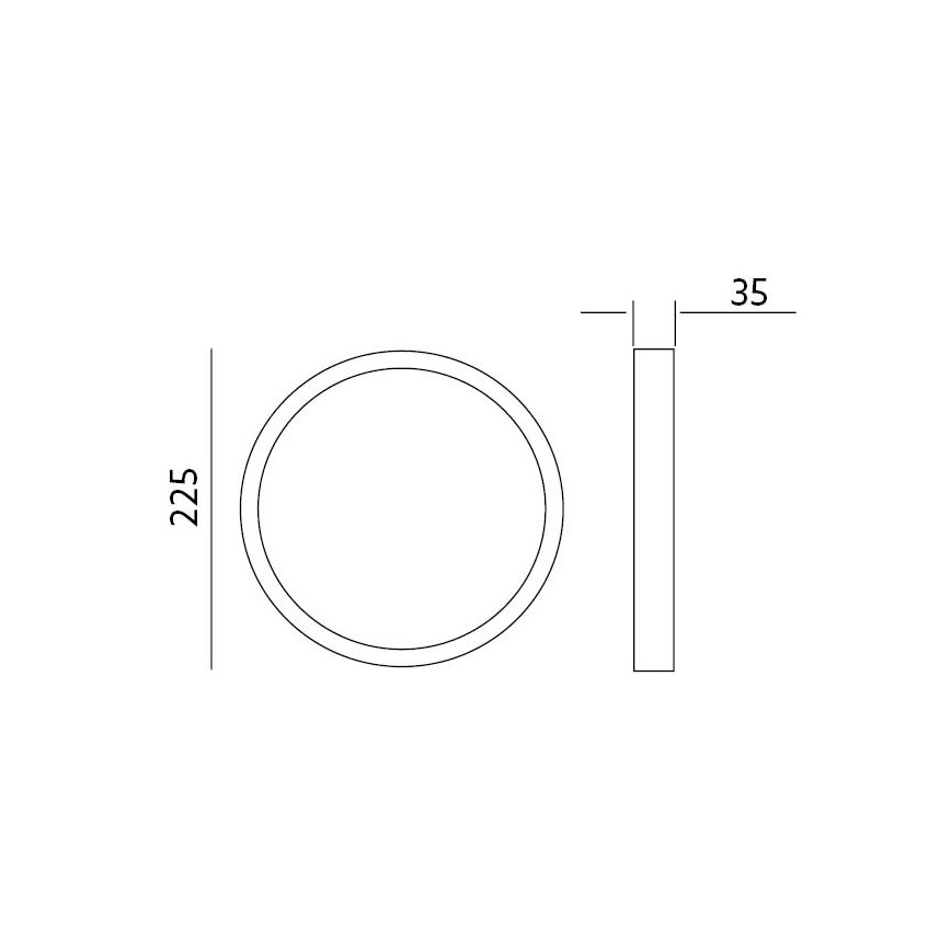 LED taklampa SIGARO CIRCLE LED/24W/230V 4000K IP40