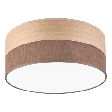 LED taklampa SIRJA WOOD LED/20W/230V diameter 35 cm brun/ek