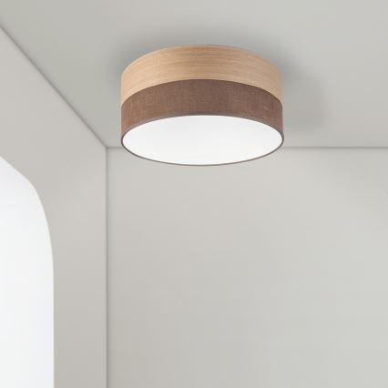 LED taklampa SIRJA WOOD LED/20W/230V diameter 35 cm brun/ek