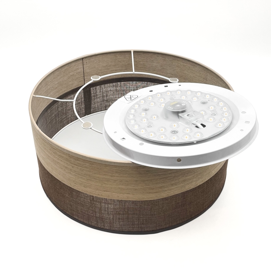 LED taklampa SIRJA WOOD LED/20W/230V diameter 35 cm brun/ek