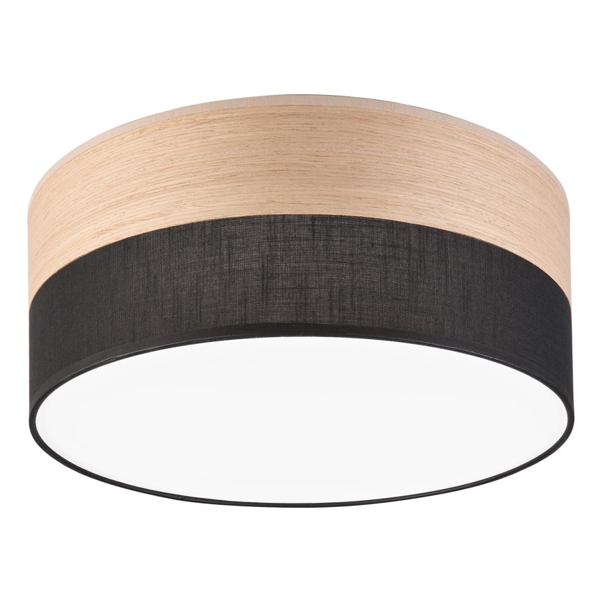 LED taklampa SIRJA WOOD LED/20W/230V diameter 35 cm svart/ek