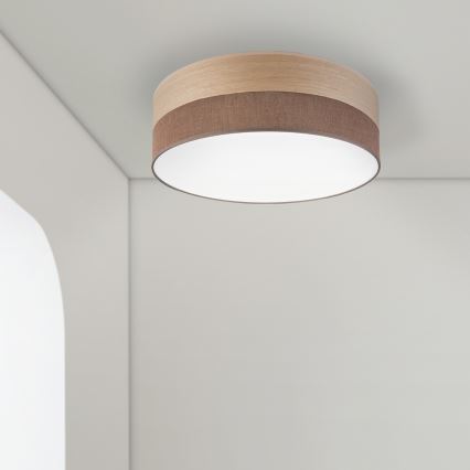 LED taklampa SIRJA WOOD LED/36W/230V diameter 45 cm brun/ek