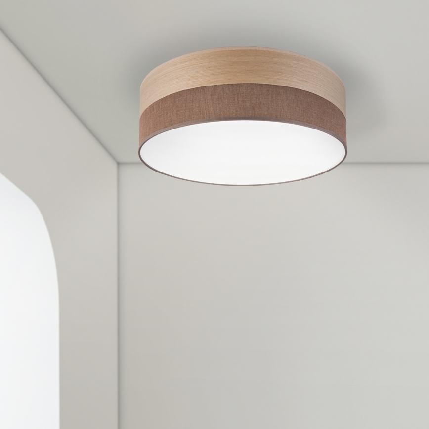 LED taklampa SIRJA WOOD LED/36W/230V diameter 45 cm brun/ek