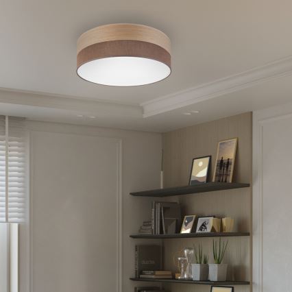 LED taklampa SIRJA WOOD LED/36W/230V diameter 45 cm brun/ek