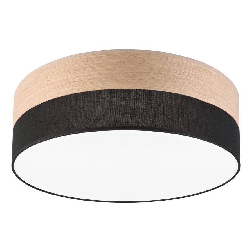 LED taklampa SIRJA WOOD LED/36W/230V diameter 45 cm svart/ek