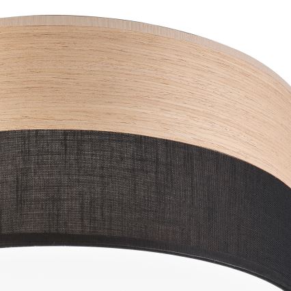 LED taklampa SIRJA WOOD LED/36W/230V diameter 45 cm svart/ek