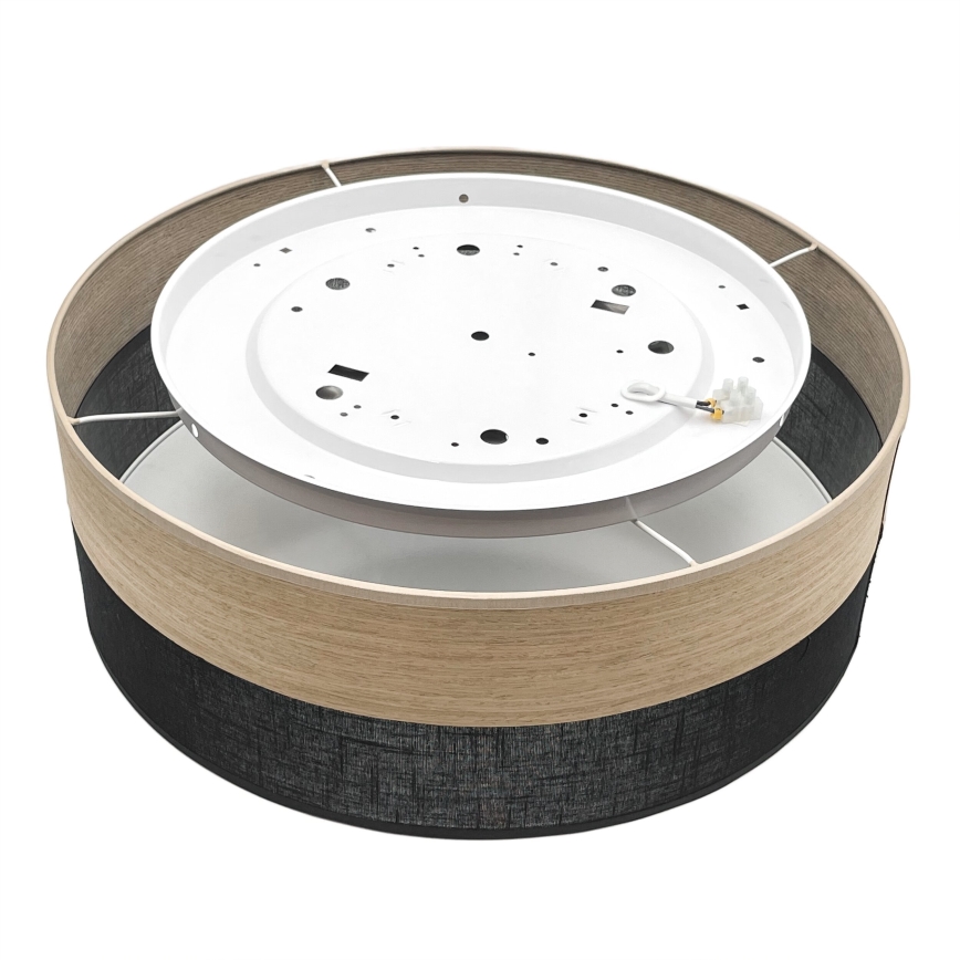 LED taklampa SIRJA WOOD LED/36W/230V diameter 45 cm svart/ek