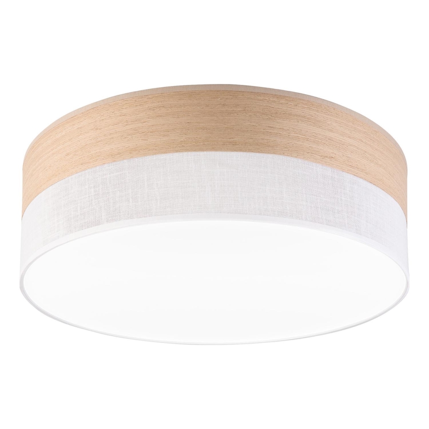 LED taklampa SIRJA WOOD LED/36W/230V diameter 45 cm vit/ek
