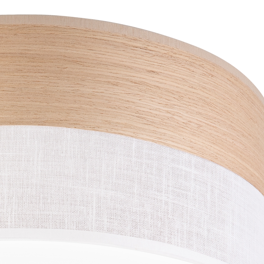 LED taklampa SIRJA WOOD LED/36W/230V diameter 45 cm vit/ek