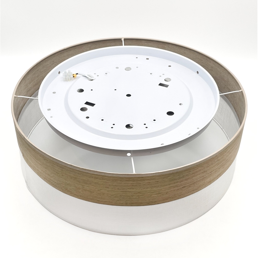 LED taklampa SIRJA WOOD LED/36W/230V diameter 45 cm vit/ek