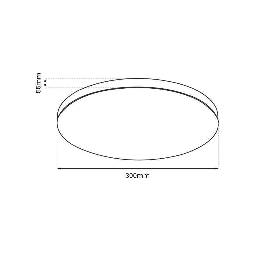 LED taklampa SLIMI LED/18W/230V IP40 svart