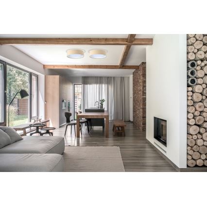 LED ljusreglerad taklampa SMART GALAXY LED/24W/230V diameter 45 cm 2700-6500K Wi-Fi Tuya beige/vit + fjärrkontroll