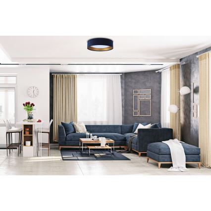 LED ljusreglerad taklampa SMART GALAXY LED/36W/230V diameter 55 cm 2700-6500K Wi-Fi Tuya blå/guld +remote kontroll