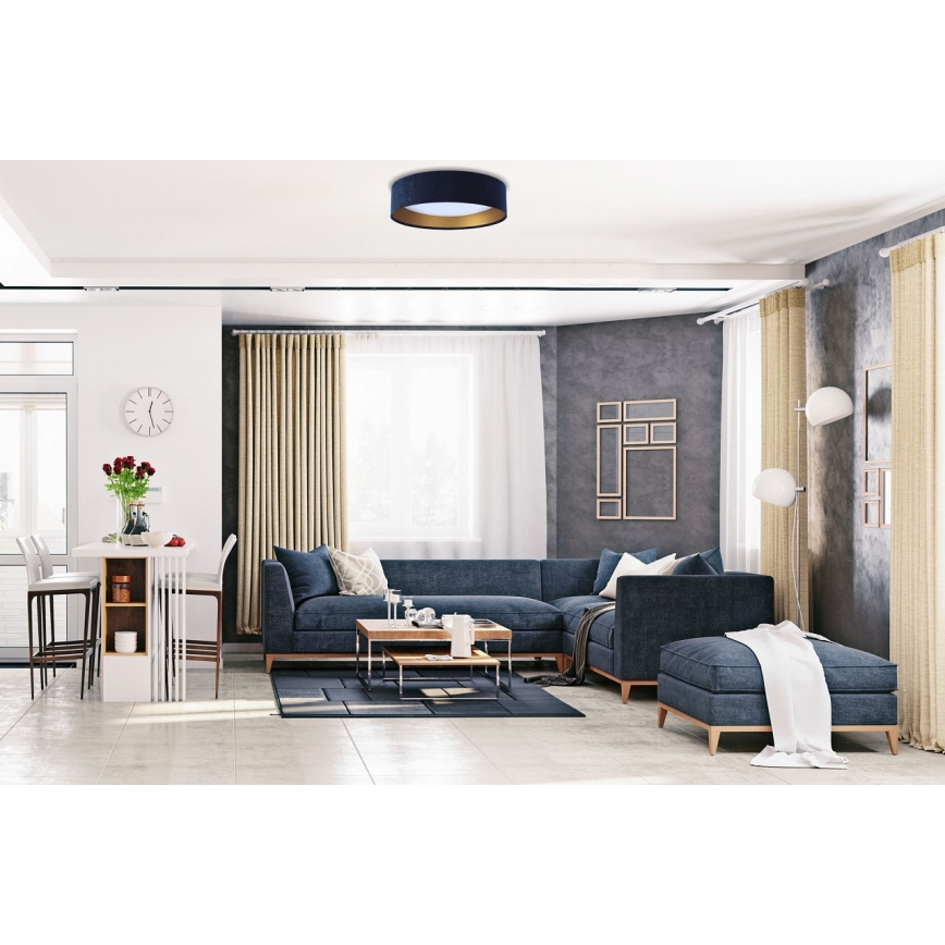 LED ljusreglerad taklampa SMART GALAXY LED/36W/230V diameter 55 cm 2700-6500K Wi-Fi Tuya blå/guld +remote kontroll
